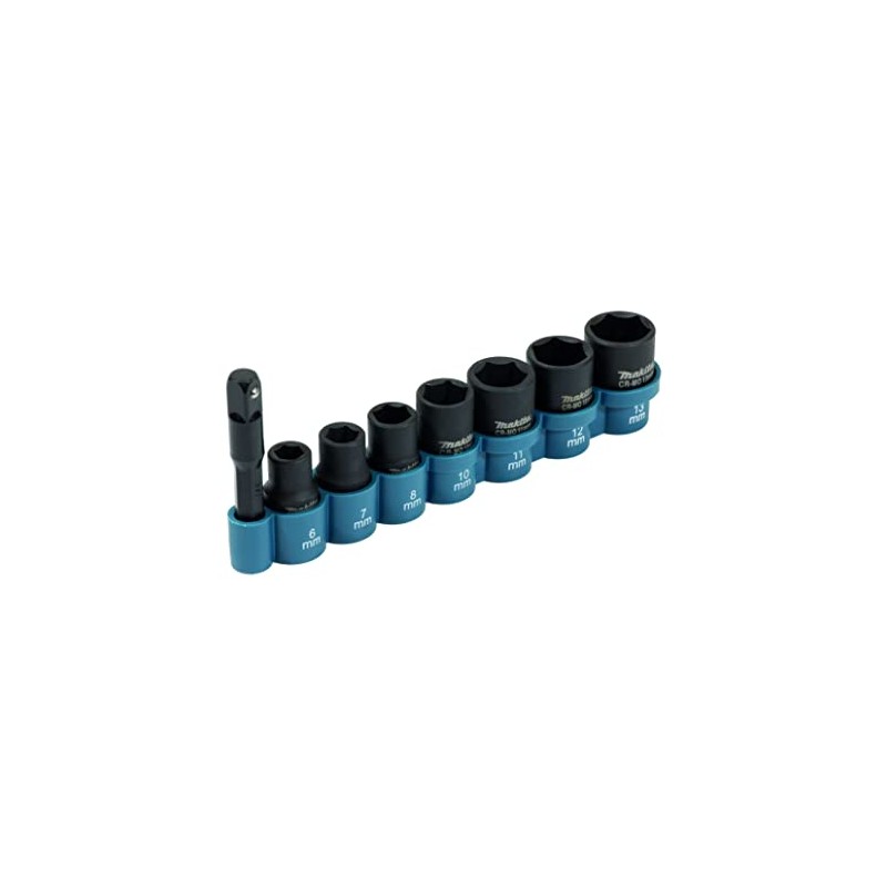 Makita E-12289 8 Piece Impact Socket Set ¼” Sq
