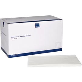 ABENA Sterile Compresses (10 x 20 cm) Pack of 125 Sterile Wound Dressings Non-Woven 4-Ply Wound Gauze Dressings Sterile Non-Woven Wound Pads for Wound Care