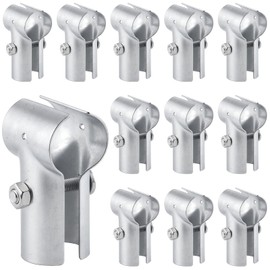 Rail Clamps 1-3/8" x 1-3/8", End Rail T Clamps Chain Link Fence Fittings, Panel T for OD Pipe, Galvanized Fence Pipe T, Chain Link Parts, 12 PCS