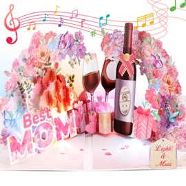 Mother's Day Card for Mum, 3D Pop-up Mother's Day Card with Music and Light, Happy Mother's Day Card for Mum, Mother, Wife, Best Mom