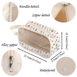 MNIGIU Babe First Clear Makeup Pouch Babe Shower Gift New Mommy Gift Expecting Mom Gifts