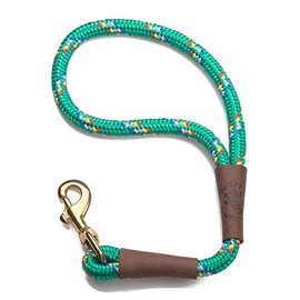 Mendota Pet Traffic Leash - Short Dog Lead - Made in The USA - Kelly Confetti, 1/2 in x 16 in