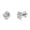 BERRICLE Sterling Silver Rose Flower Cubic Zirconia CZ Fashion Stud