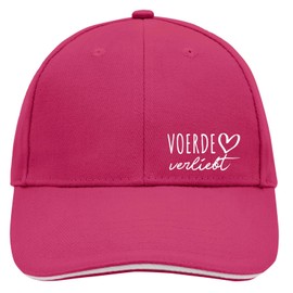 huuraa Cappy Hat Voerde (Niederrhein) in Love Unisex Cap with Name of Your Favourite City in North Rhine-Westphalia Gift Idea for Friends and Family, Pink/white