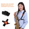 Saxophone Strap Sax Shoulder Strap Adjustable Padded Leather Strap for