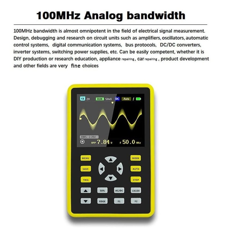 Fasizi digital mini oscilloscope 2.4" LCD screen handheld portable with