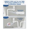 BOTEMY Polished Bathroom Sink Drain Kit with Flexible Sink Drain
