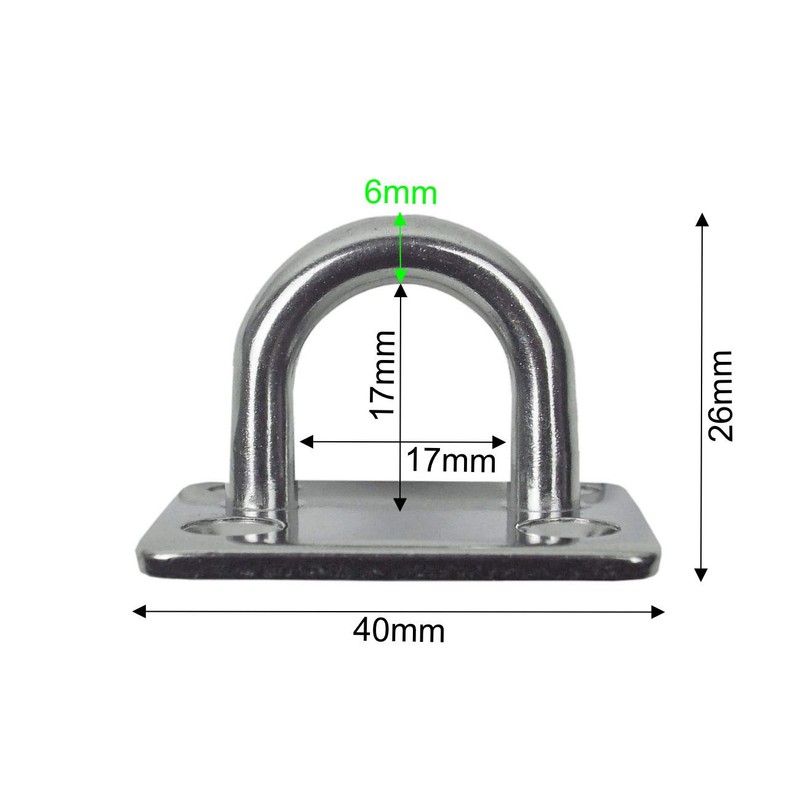 Lomo 6mm Stainless Steel D Ring 316 Marine Grade Wall
