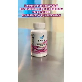 Biotina 10,000 Mcg con Ácido Hialurónico y Colágeno   Citrato de Magnesio  Saisa Herbal  100 Cápsulas  Suplemento Alimenticio  Cabello, Piel, Uñas y