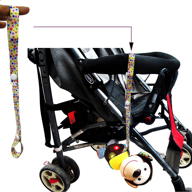 euhuton 4 Pack Color Buttons Baby Stroller Straps with Snap