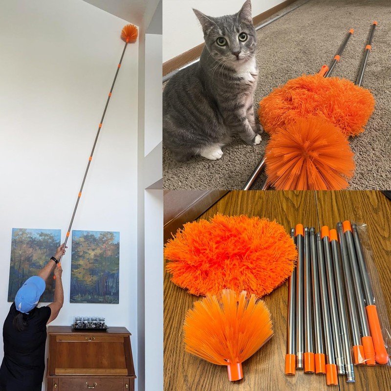 20+ Feet High Reach Dusting Kit, Cobweb Duster & Ceiling