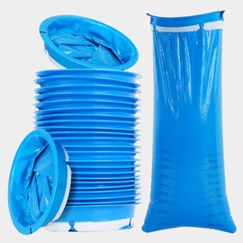Diubwse 24 Pack Vomit Bags Disposable, 1000ml Emesis Bags, Leak Resistant, Medical Grade, Portable, Barf Bags, Puke Bags for Hospital, Maternity, Car, Yacht, Bar, Throw Up Bags Disposable