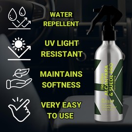 Hendlex Car Interior Protectant Suitable for Alcantara Leather, Suede Leather – Hydrophobic Protection from Spills and Stains 200ml