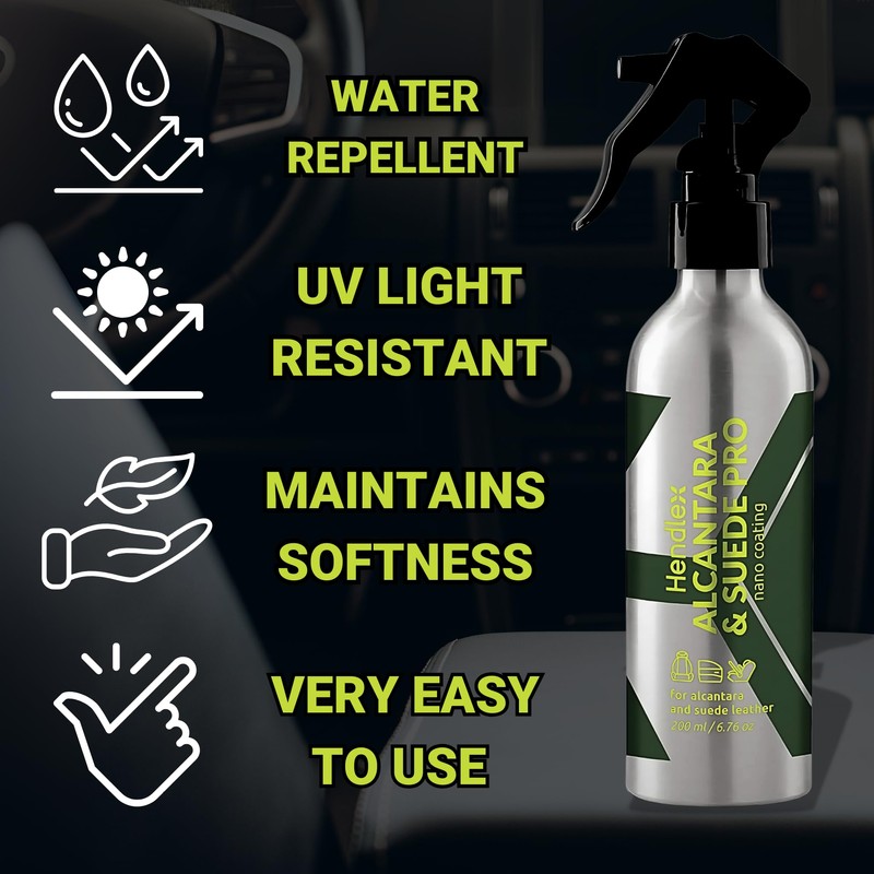 Hendlex Car Interior Protectant Suitable for Alcantara Leather, Suede Leather