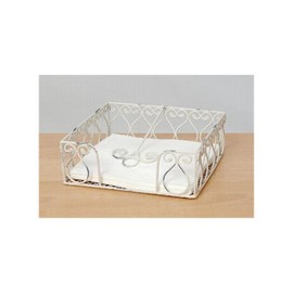 Shabby Chic White Napkin Holder