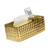 Paper Holder, Golden Diamond Tissue Box Holder with Transparent Rectangular