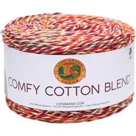 Lion Brand Yarn Comfy Cotton Blend Yarn, Enchanting Embe