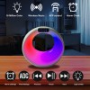 Wireless Speaker Bedside Night Light Digital Alarm Clock Smart APP