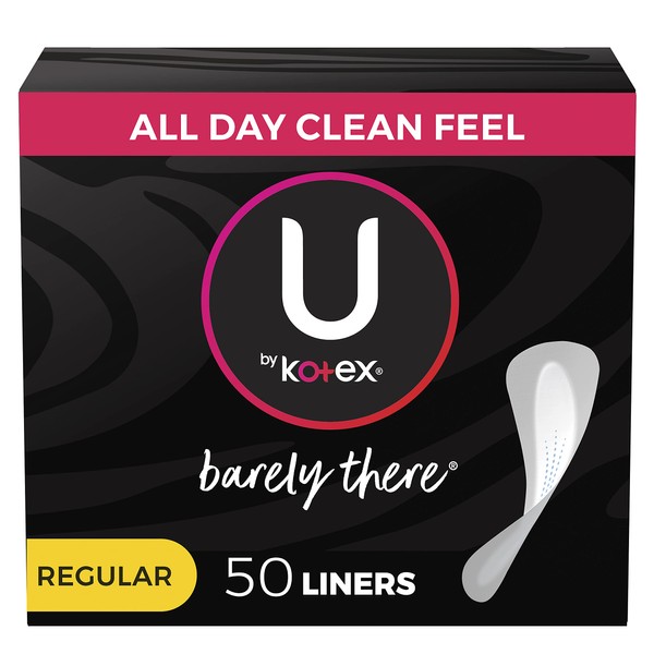 U by Kotex Barely There Thin & Flexible Liners, Regular 50 ea