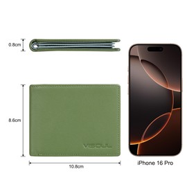 VISOUL 12 Card Slots, Pass Case, License Holder, Card Case, License Case, Cowhide Leather, Card Case, Regular Case, Men's, Women's, Italian Leather Mini Wallet, Thin Card Case, Lightweight Case, Pass