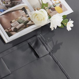 NA PONY DANCE Gray Blackout Curtains - Window Curtain Treatments Thermal Insulated