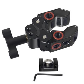 CS PRIORITY Super Clamp Krabbenclip mit 0,64 cm (1/4 Zoll), 3/8 Zoll (0,95 cm) Kaltschuhhalterung, 360° drehbarer Kugelkopf, magische Armklemme für DSL-Kamera, Monitor, LED-Licht, Mikrofon-Halter