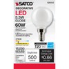 Satco 5.5-Watt LED E12 Light Bulb, 2700K, 15000 Hour Rating,