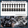 TUCKBOLD 10pcs M5 Motorcycle Windscreen Screw Fairing Windscreen Bolt Black
