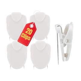 1InTheOffice Cubicle Clips for Fabric Walls, White, 20/Pack (White)