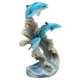 George S. Chen Imports SS-G-90085 Marine Life Three Dolphin Design Figurine Statue Decoration Collection