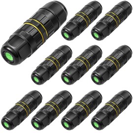 Relaxweex 10 Pcs M16-3pin Ip68 Outdoor Waterproof Junction Box Electrical Cable Connector, Easy to Install, M16 for 3.5-10mm Wire Range(ac 400v, 17.5a), 2 Way