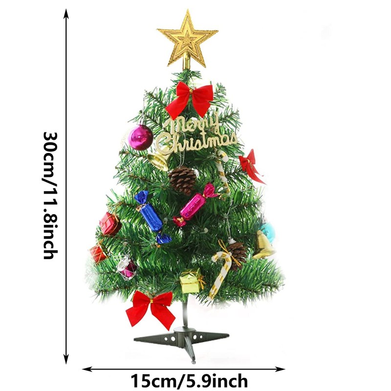 Mini Christmas Tree, LE&D 30 cm Mini Christmas Tree with,