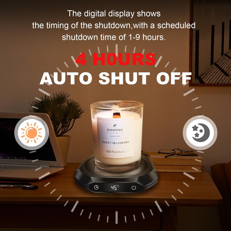 Coffee Warmer, Electric Coffee Warmer for Desk with 3 Temperature
