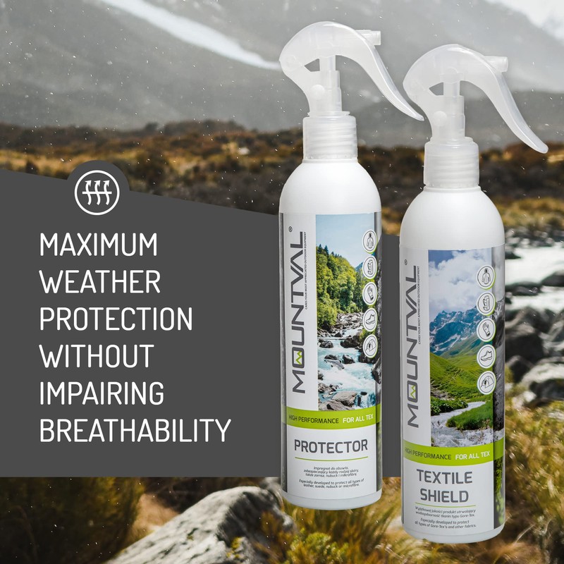 Mountval Protector Set, 2 x 300ml, Mountval Textile Shield for