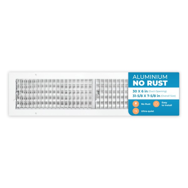 Aluminum 30 x 6 Inch Air Vent Covers Wall AC