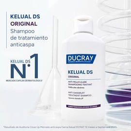 Ducray Kelual DS Original Shampoo Anticaspa, Ayuda a Calmar la Comezón Intensa y Caspa Severa, Enrojecimiento y Eliminar las Escamas, Ideal para Contr
