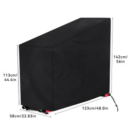 Klmnop Exercise Bike Cover, Waterproof and Dustproof Stationary Bike Cover, Upright Cycling Protective Cover for Indoor & Outdoor Fitness(Black)