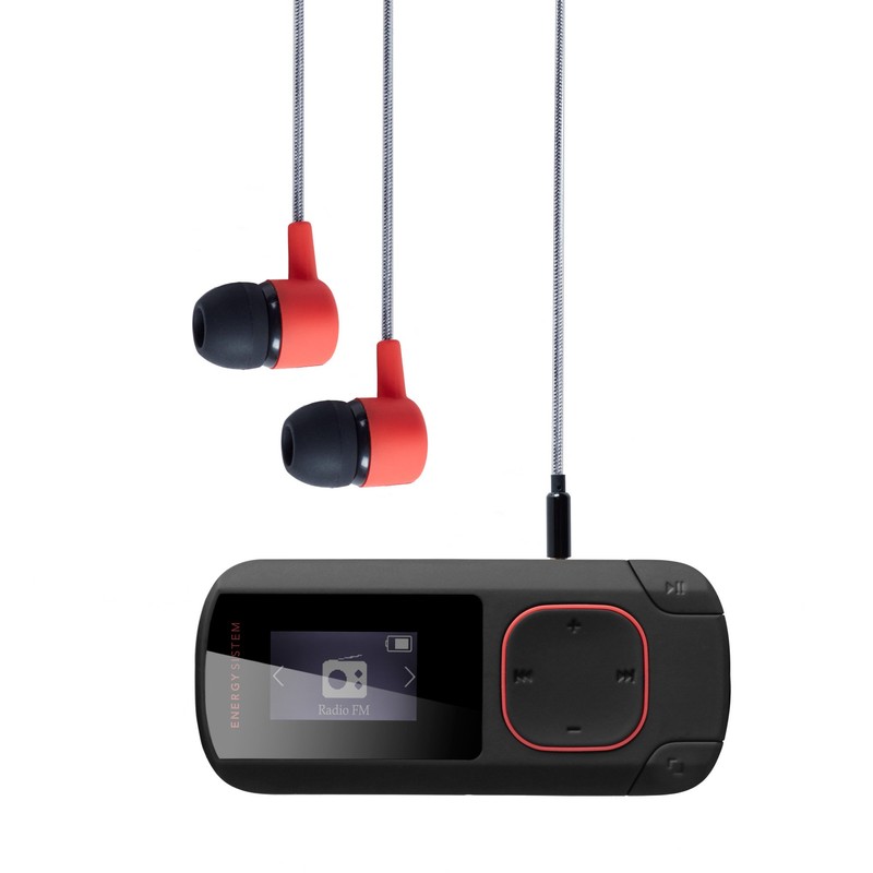 Energy MP3 Music Player Bluetooth Clip Coral (8GB, Clip, Radio