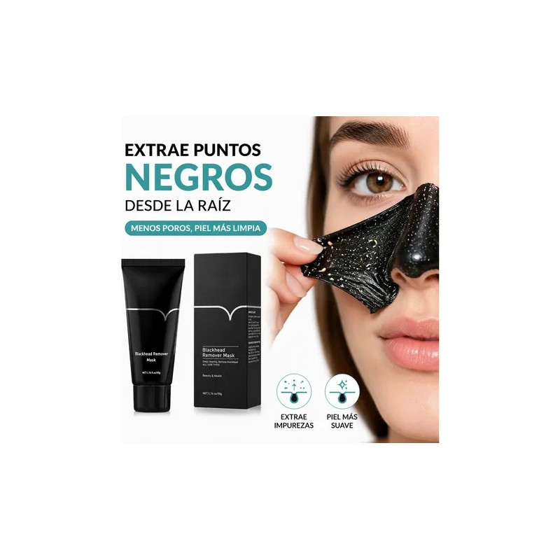 Mascarilla Facial 50g Carbón Activado Elimina Puntos Negros