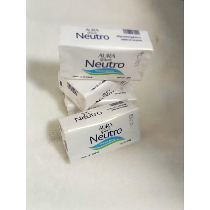 Jabón Neutro de Tocador Pack de 4 Piezas 200g c/u,