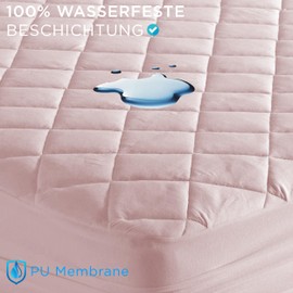 Dreamdry Waterproof Mattress Protector/Quilted Mattress Topper 150 x 200 cm - Washable Incontinence Pad Mattress Protector 150 x 200 cm Waterproof