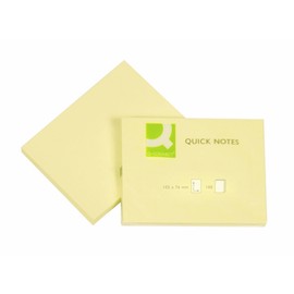 Q-Connect KF01410 Sticky Notes 76 x 102 mm Yellow