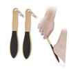 Minkissy 2pcs Wooden Foot Scrubbing Board Foot Massaging Pedicure Care