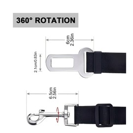 pangutheos 2 Stück Anschnallgurt Hund Auto, Hunde Sicherheitsgurt, Hundeanschnaller fürs Auto, Einstellbar Hundegurt Auto für Alle Hunderassen Katzen Autotypen