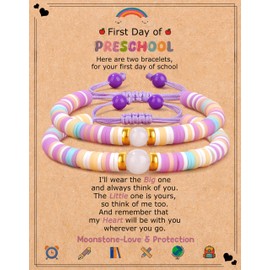 JoycuFF First Day of Preschool Gifts Preschool Supplies Mommy and Me Bracelets for Back to Preschool Stuff