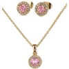 LuckyLy Set de Joyería para Mujer Oro 14K Collar y