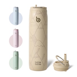BOTTLE BOTTLE Water Bottle, 33.8 fl oz (1 L), Vacuum Insulated, Hot & Cold Insulated, Stainless Steel Bottle, Straw Drink, Stylish, Handle Included, Leak Proof, Wide Mouth, 33.8 fl oz (1,000 ml