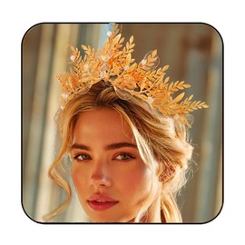 JAKAWIN Greek Goddess Headband Gold Wedding Crown Accessories for Women
