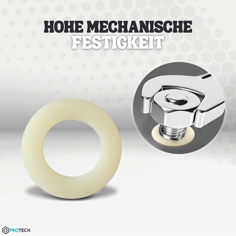 PROTECH Pack of 100 Polymer Washers M5 DIN 125 Polyamide