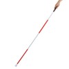 Folding Blind Cane Anti Slip Handle Red White Aluminium Light